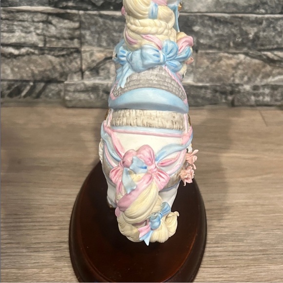 Lenox Porcelain Carousel Horse Figurine With Wood Base in Pastel Accents - Picture 7 of 7